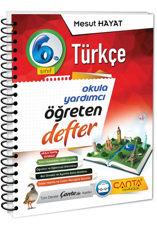 Çanta 6.Sınıf Defter Öğreten Türkçe