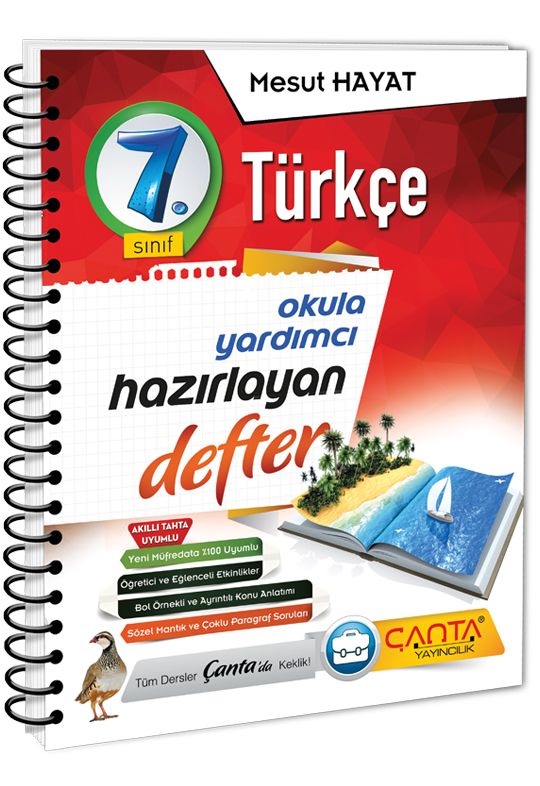 Çanta 7.Sınıf. Defter Hazırlayan Türkçe