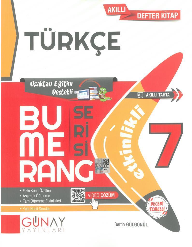 Günay 7.Sınıf Bumerang Etkinlikli Türkçe