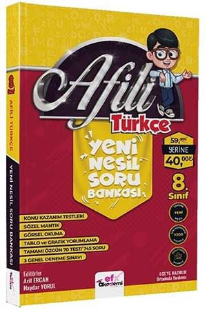 8. Sınıf LGS Afilli Türkçe Yeni Nesil Soru Bankası Efx Akademi Yayınları