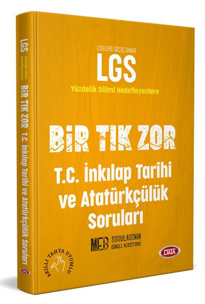 8. Sınıf LGS T.C. İnkılap Tarihi ve Atatürkçülük Bir Tık Zor Soruları Data Yayınları