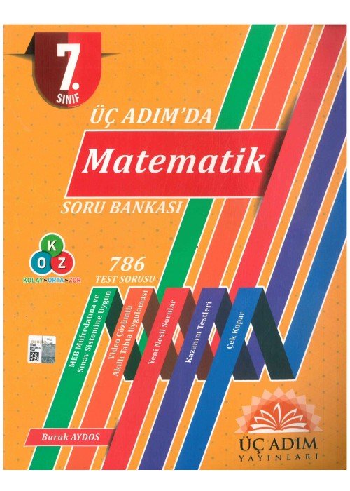 7. Sınıf Üç Adımda Matematik Soru Bankası Üç Adım Yayınları