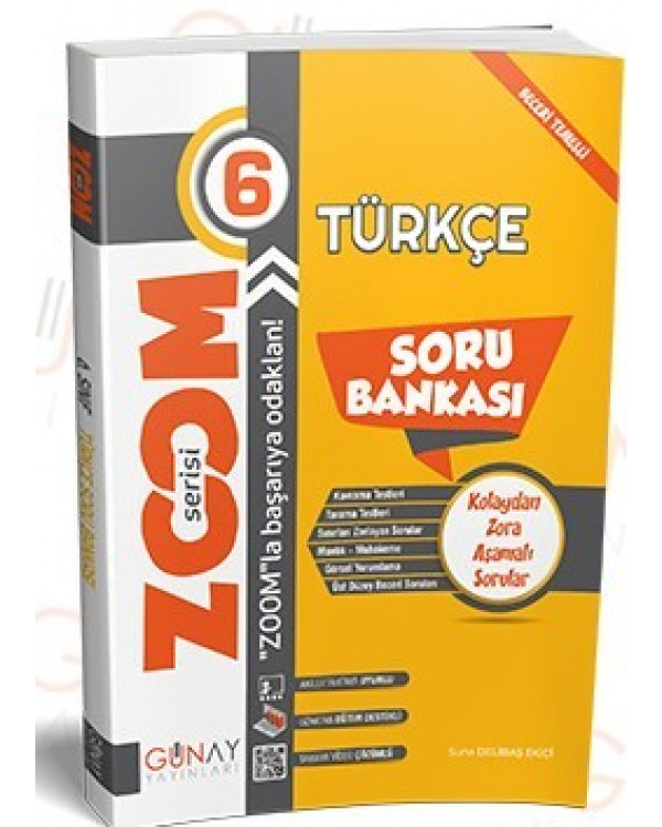 Günay 6.Sınıf Zoom Serisi Türkçe Soru Bankası
