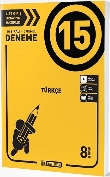 Hız Yayınları 8.Sınıf Türkçe 15 Li Deneme