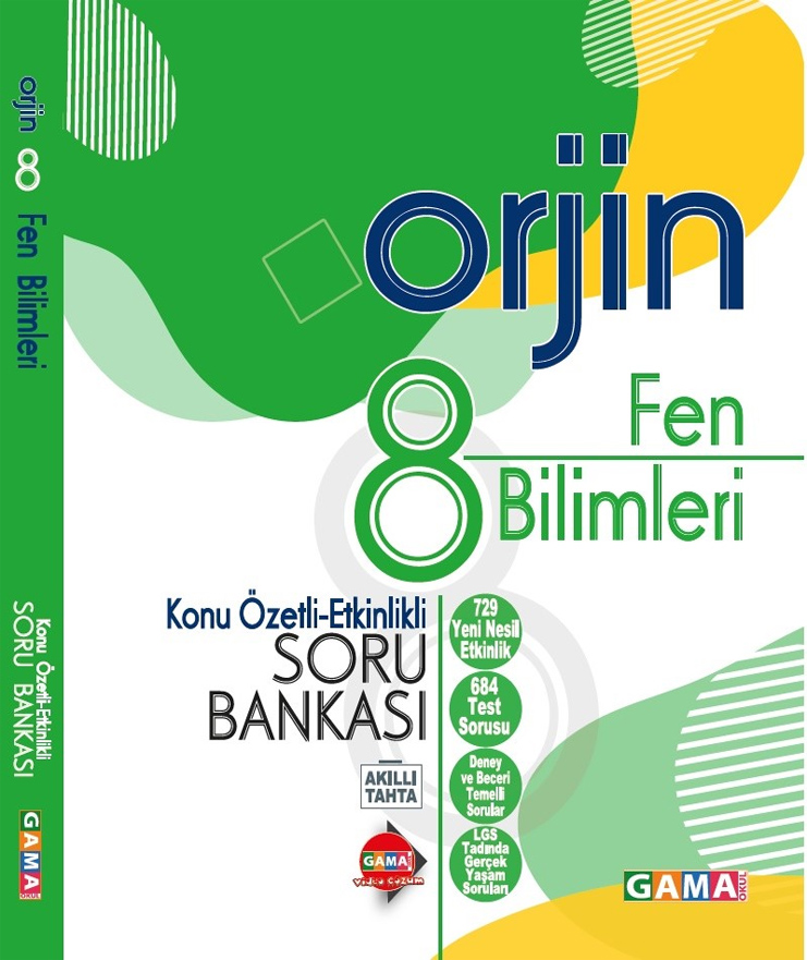 8.Sınıf Orjin Fen Bilimleri Konu Özetli Soru Bankası Gama Yayınları