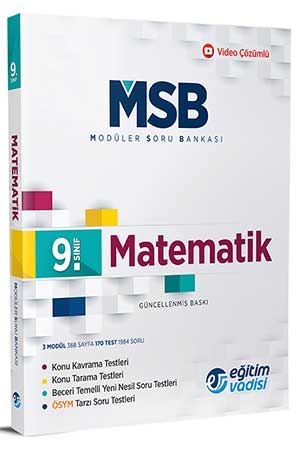 Eğitim Vadisi Yayınları 9. Sınıf Matematik Modüler Soru Bankası Eğitim Vadisi