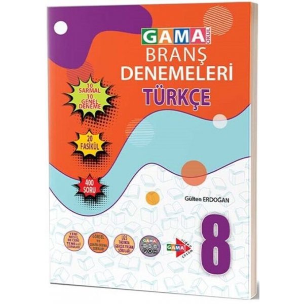 8.Sınıf LGS Türkçe Branş Denemeleri Gama Okul Yayınları