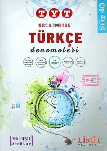 Limit Yayınları TYT Türkçe Kronometre 20 x 40 Yeni Nesil Denemeleri Limit 
