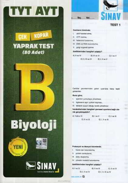 Sınav Tyt-Ayt Biyoloji Yaprak Test (80 Test)