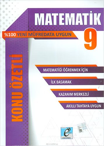 9.Sınıf Matematik Konu Özetli E Kare Yayınları