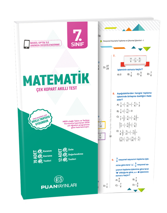 Puan 7.Sınıf Puan - 7 Sınıf Matematik Çek Kopart Akilli Test