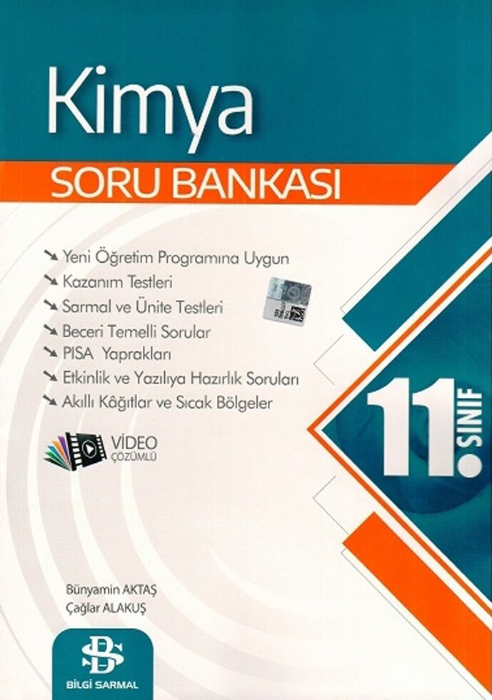 11. Sınıf Kimya Soru Bankası Bilgi Sarmal Yayınları