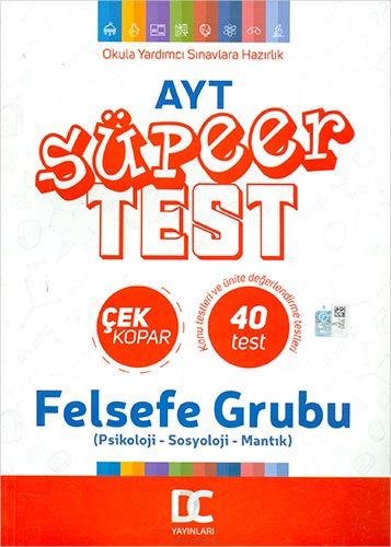 AYT Felsefe Grubu Süper Test Çek Kopar Doğru Cevap Yayınları